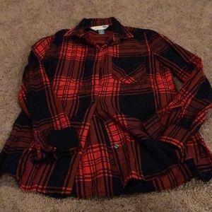 Button up flannel top